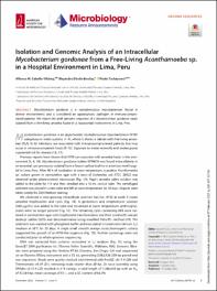 “Isolation and Genomic Analysis of an Intracellular Mycobacterium ...
