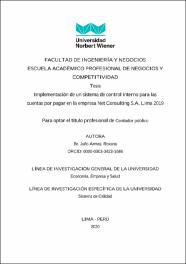 Implementaci N De Un Sistema De Control Interno Para Las Cuentas Por Pagar En La Empresa Net